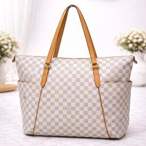 Authentic Louis Vuitton Totally GM Damier Azur Tote Large Luxury Shoulder Bag